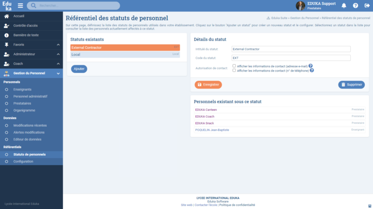 Module Gestion du Personnel