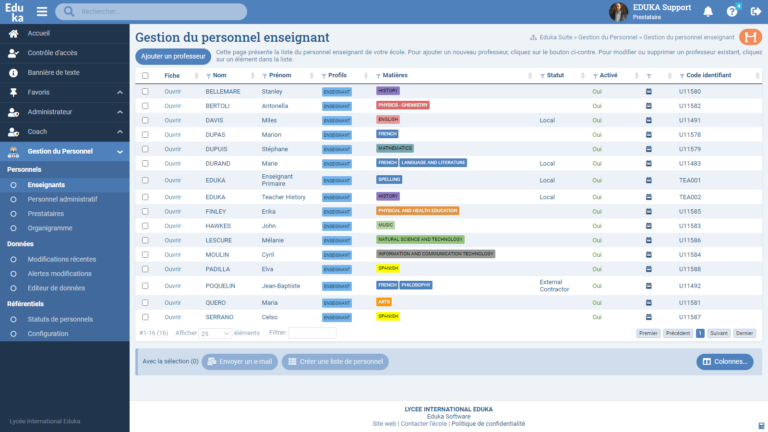 Module Gestion du Personnel