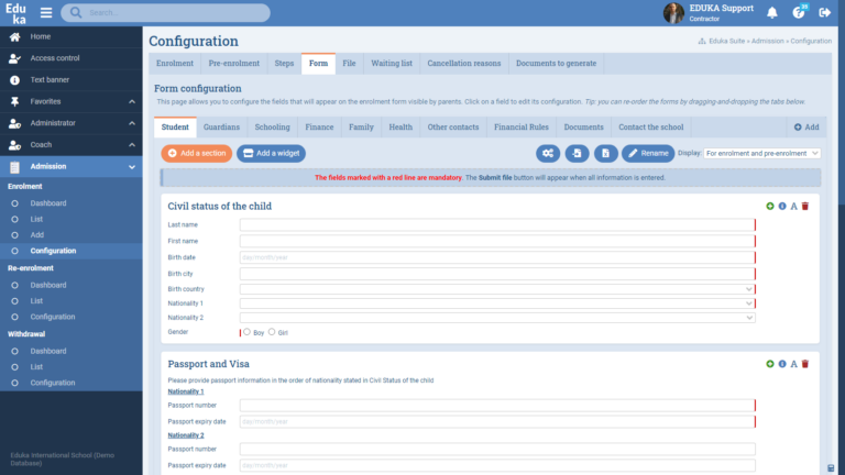 Admissions Module