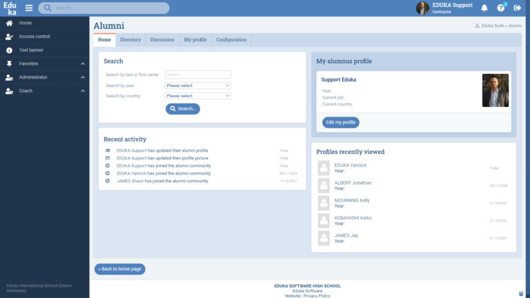 Alumni Module