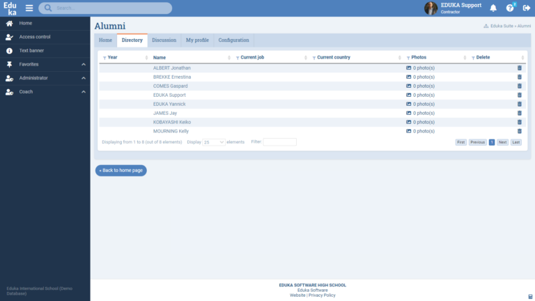 Alumni Module