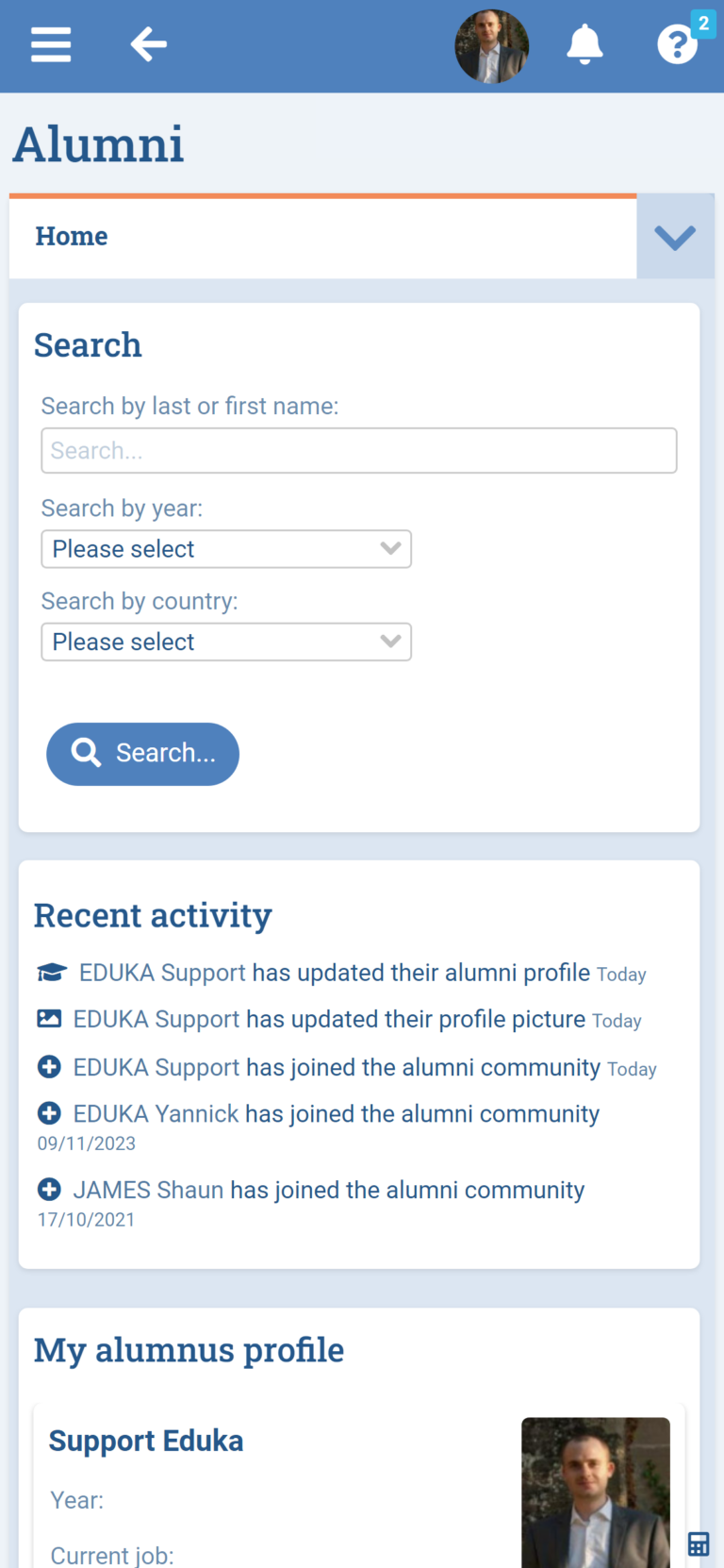 Alumni Module