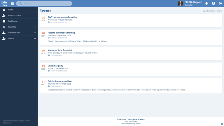 Timetable Module