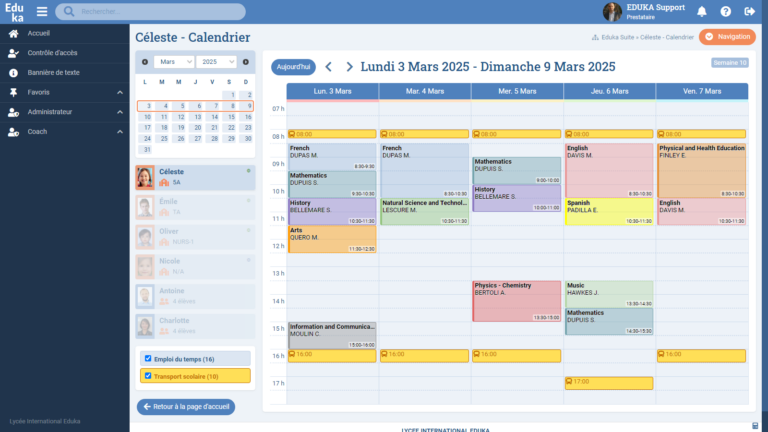 Module Emploi du Temps