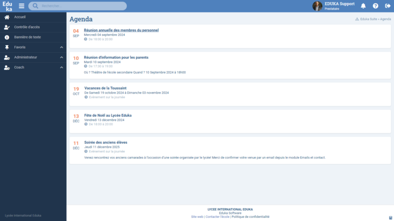 Module Emploi du Temps
