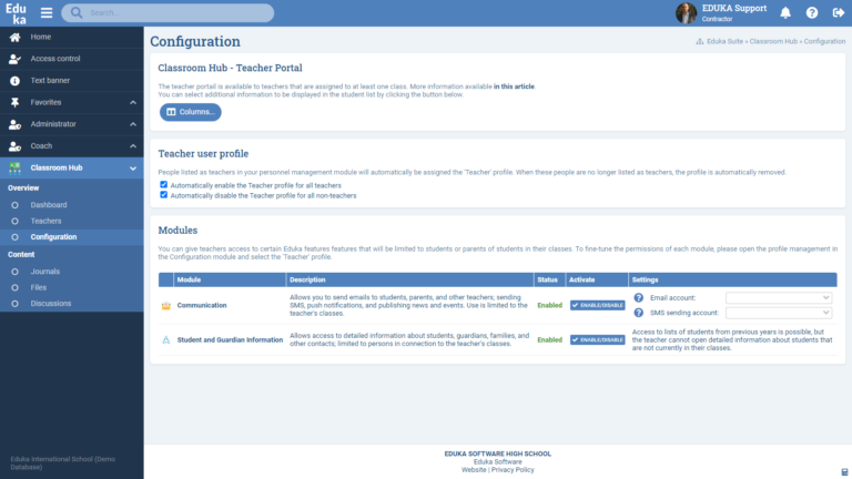Classroom Hub Module