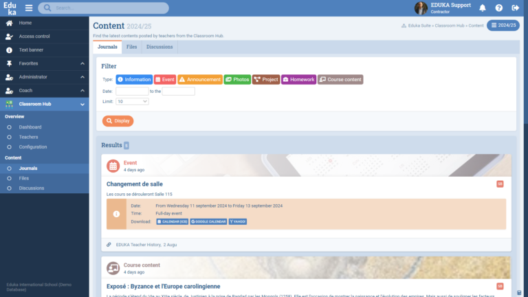 Classroom Hub Module