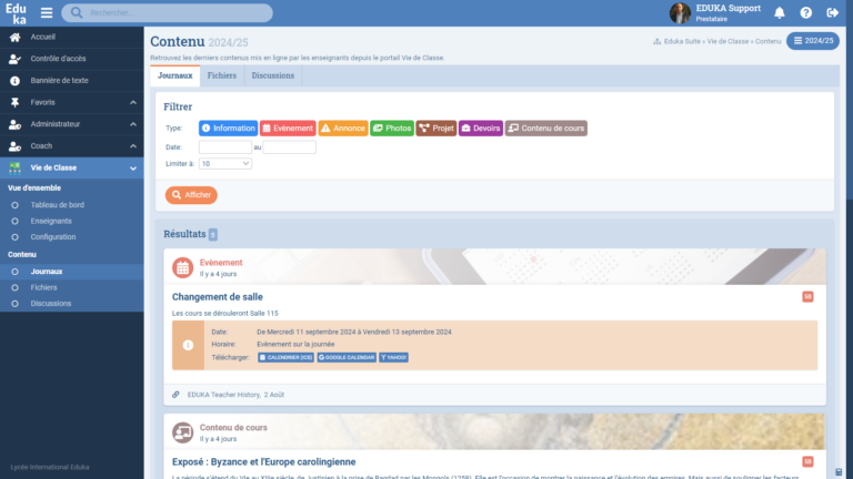 Module Vie de Classe