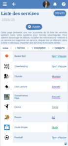 Module Activités Extra-Scolaires (AES)