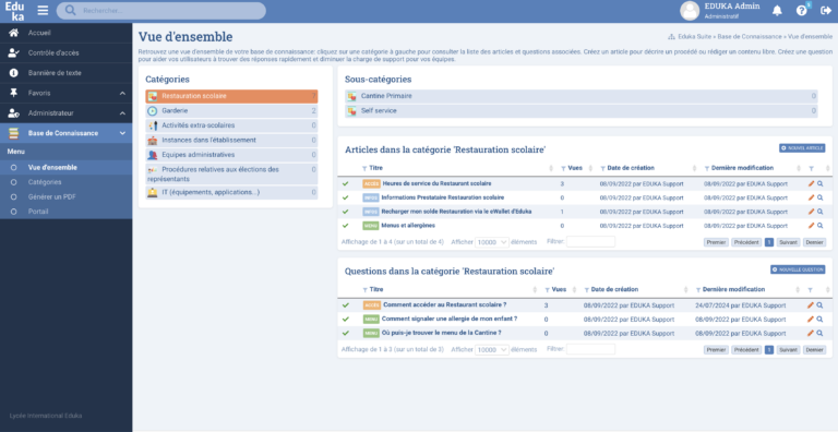 Module Base de connaissances