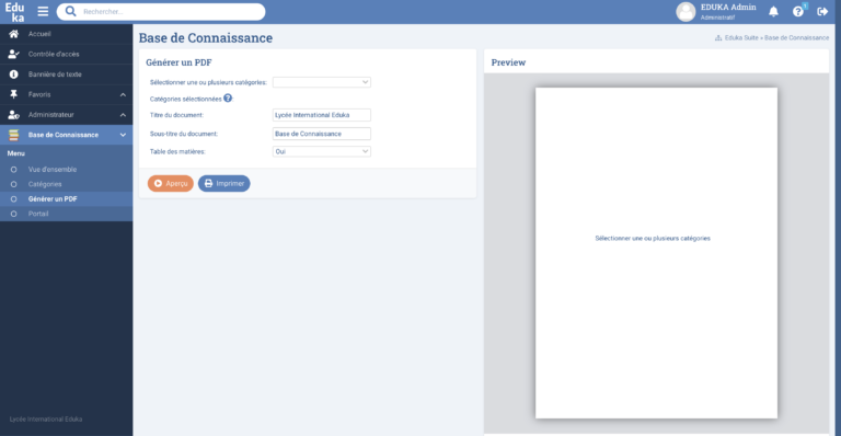 Module Base de connaissances