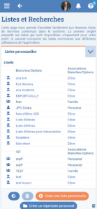 Module Listes et Recherches