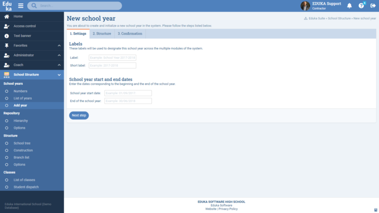 School Structure Module