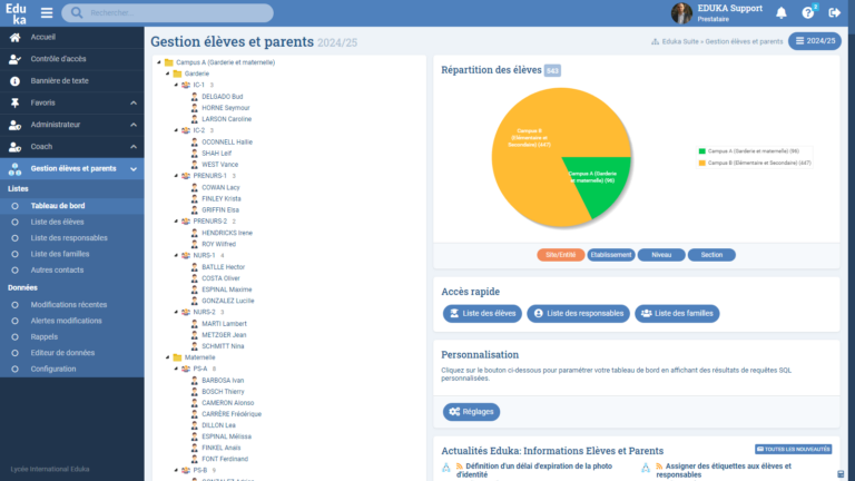 Module Informations Élèves et Parents