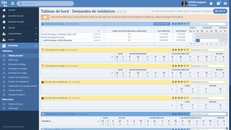 Module Gestion des demandes