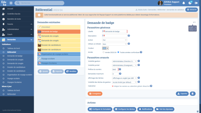 Module Gestion des demandes