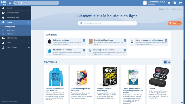 Module Boutique en ligne