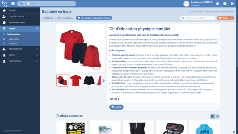 Module Boutique en ligne