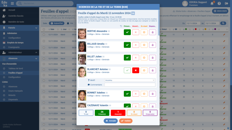 Module Gestion des Absences