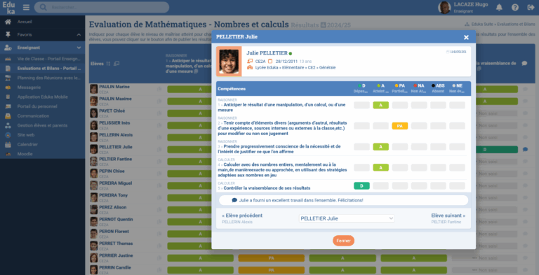 Module Evaluations et Bilans