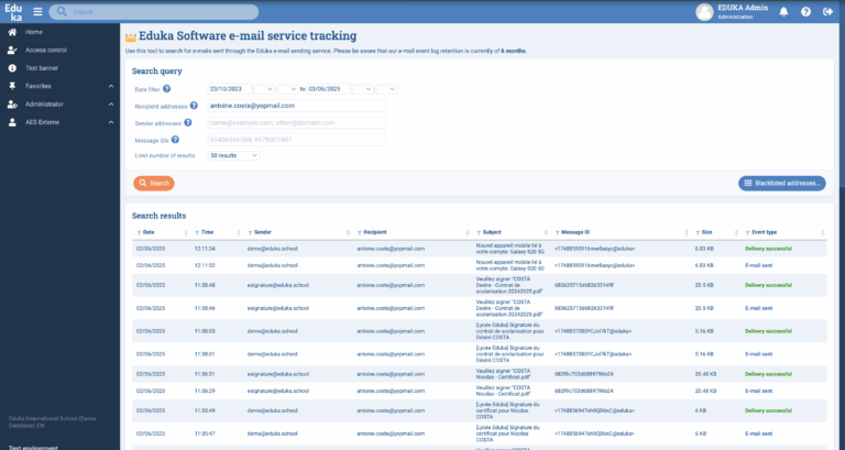 Service d’envoi d’e-mails en masse