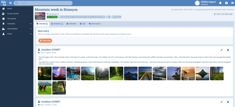 School Trips Module